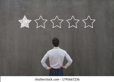 bad rating and negative reviews concept, reputation management and customer relations