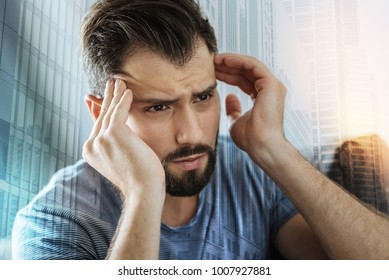 Upset African American Man Sitting On Stock Photo 1550575448 | Shutterstock