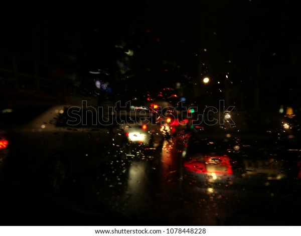 Bad traffic night time in Bangkok Thailand abstract
defocus photo