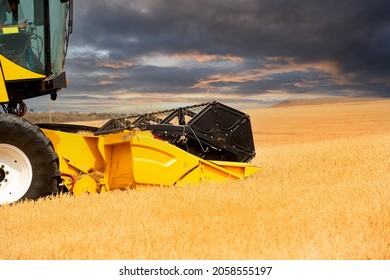 A Bad Weather Day In The Crop Field. A Day When Cloudy And Rainy Weather Affects The Crops.