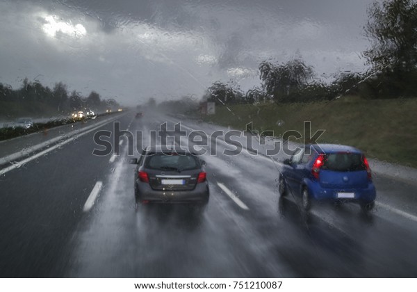 Bad weather on the\
highway
