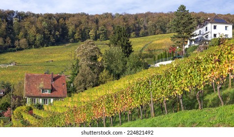 Baden, Switzerland - 19 October, 2014: Autumn View. Baden Is A Municipality In The Canton Of Aargau, Its Name Refers To The Mineral Hot Springs, Which Were Known At Least As Far Back As The Roman Era.