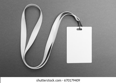 Badge blank plastic empty security. Space for text. - Shutterstock ID 670179409
