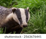 Badger ( Meles meles ) in Grass