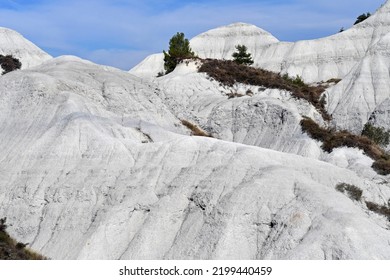 Badland Landscape In Marl (marl-limestone) Lithologies.