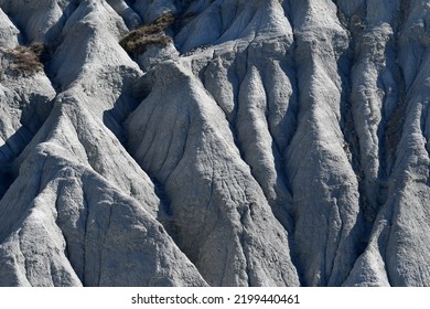 Badland Landscape In Marl (marl-limestone) Lithologies.