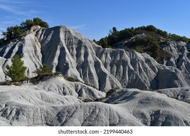 Badland Landscape In Marl (marl-limestone) Lithologies.