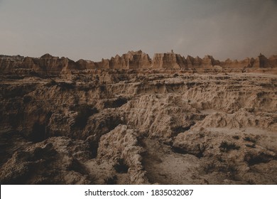 Badlands Landscape In South Dakota