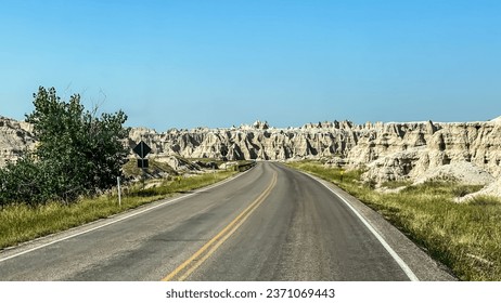 The Badlands Loop State Scenic Byway in Badlands National Park
