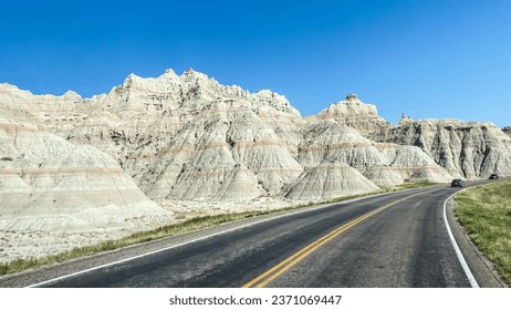The Badlands Loop State Scenic Byway in Badlands National Park