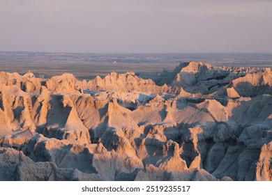 Badlands National Park during sunset - Powered by Shutterstock