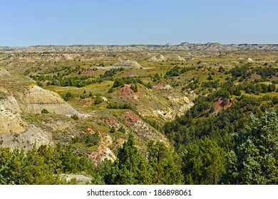 Badlands Panorama in Theodore Roosevelt National Park