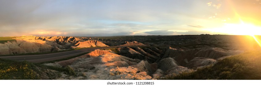 Badlands Sunset And Shadows