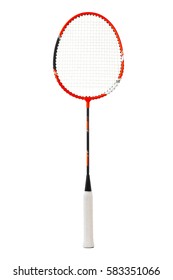 Badminton racket isolated on white background