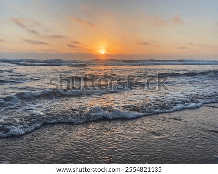 baeutiful sunset at the beach