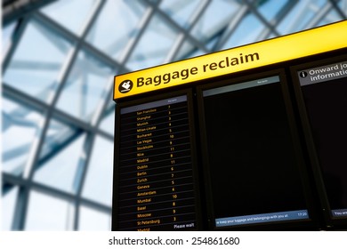 Bag, Baggage Claim Sign At The Airport