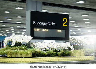 Bag, Baggage Claim Sign At The Airport