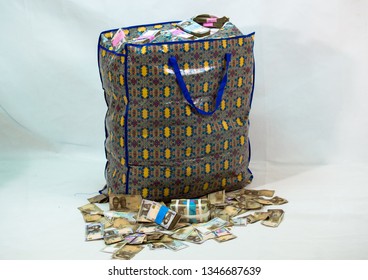 Bag Of Naira Note Cash And Local Currencies