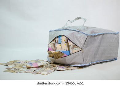 Bag Of Naira Note Cash And Local Currencies