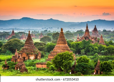 Bagan, Myanmar Ancient Temple Ruins.