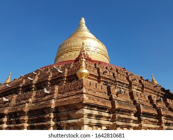 Bagan / Myanmar - December 14th 2019: Dhamma Ya Zi Ka Pagoda Was Built In 1196 During The Reign Of King Narapatisithu.