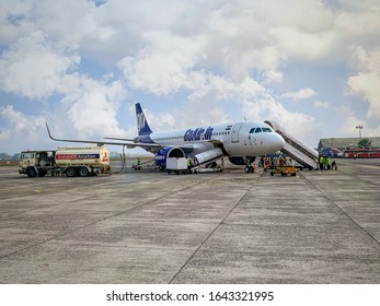 Bagdogra: January 2020: Beautiful View Of Go Air Airlines Airplane At Bagdogra Airport. (India)