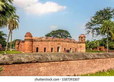 BAGERHAT,BANGLADESH - OCTOBER 31,2019 - View At The Sixty Dome Mosque In Bagerhat. Bagerhat Is Town And District In South-western Bangladesh.