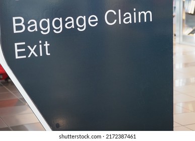 Baggage Claim Exit Sign At The Airport