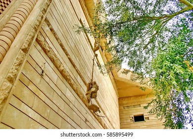 BAGHDAD, IRAQ - CIRCA 2005: Remains Of A Bombed Out Palace On A Former Baath Party Facility In Baghdad