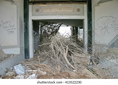 BAGHDAD, IRAQ - CIRCA 2005: Ruins Of A Sadaam-era Palace Bombed During The Initial Invasion