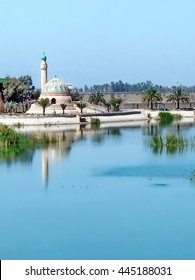 BAGHDAD, IRAQ - CIRCA 2005: Small Mosque On The Banks Of An Artificial Lake On A Former Baath Party Compound