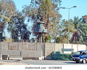 BAGHDAD, IRAQ - CIRCA MARCH 2006: Main Entrance To The Old US Embassy