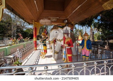 BAGO, MYANMAR - MARCH 04 : Victory Ground of King Bayinnaung at Mahazedi Pagoda, The Pagoda was built by King Bayinnaung in 1560 A.D and enshrines a tooth-relic brought from Sri Lanka on Mar 4, 2015