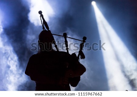 Bagpipe Silhouette concert