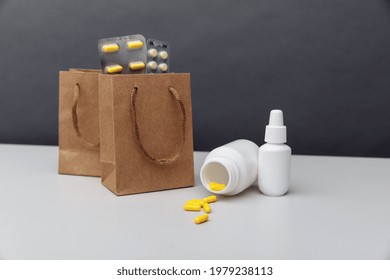 Bags With Compounded Prescription Medications Shipped From A Mail Order Pharmacy