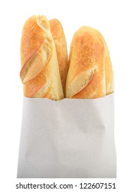 Baguette Bread In Paper Bag