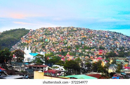 Baguio City At Dusk, Luzon Island, Philippines 