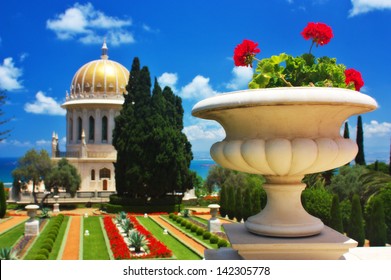 Bahai Gardens In Haifa Israel