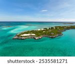 Bahamas. Exuma. Exuma Cays. Caribs. Caribbean sea. Atlantic Ocean. Incredible colors and views. Ocean view. Sailing yachts. Drone view. View from above. The most beautiful place in the world.