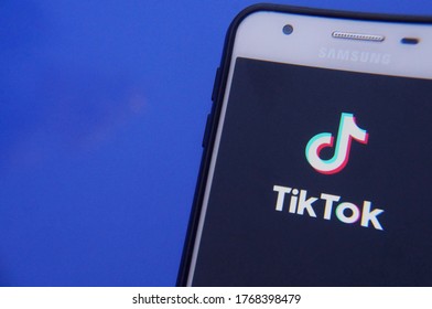 Bahia, Brazil. July 2, 2020. Tik Tok App On Smartphone Screen. Chinese Video-sharing Social Networking Service. Social Media.