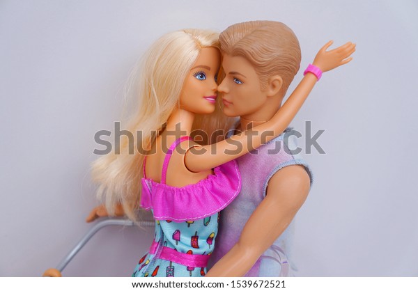 real barbie and ken kissing