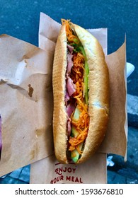 Bahn Mi sandwich street food in Hanoi Vietnam