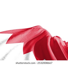 Bahrain flag waving on white background with clipping path. Cliping path is easily cutout the flag. Bahrain national flag for independence day. - Powered by Shutterstock