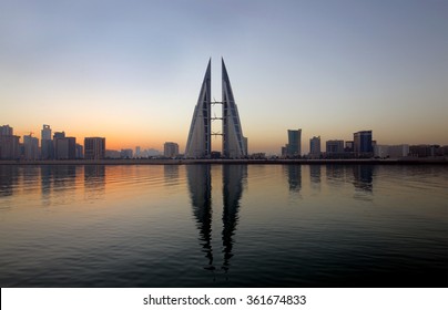 Bahrain Skyline during sunrise