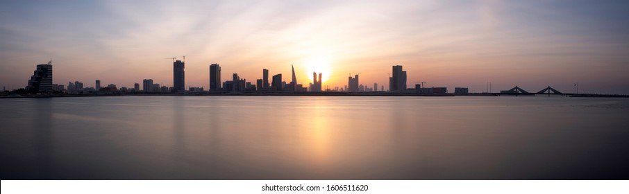 Bahrain skyline at sunset, Bahrain
