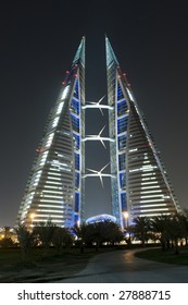 Bahrain World Trade Center - Night Scene