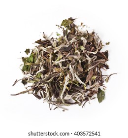 Bai Mu Dan (White Peony) Chinese White Tea Isolated On White Background 