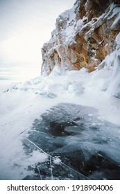 Baikal Lake Ice In Winter 2021