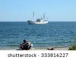 Baikal, Russia - July,26 2015: The research vessel G.Y. Vereschagin on Lake Baikal
