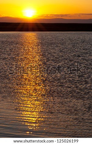 Foto Bild Sonnenuntergang am Ammersee in Bayern, Deutschland